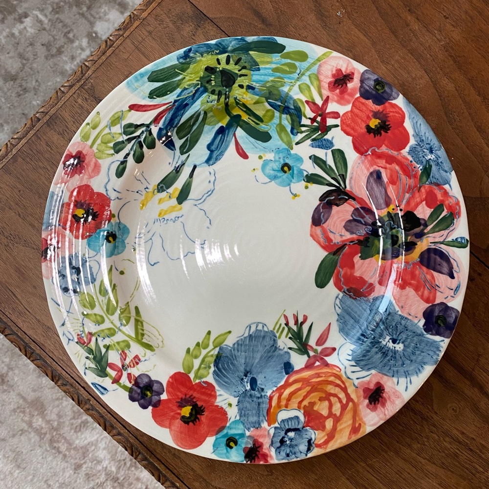 Anthropologie dinner plate sissinghurst floral pattern Estudio Flores